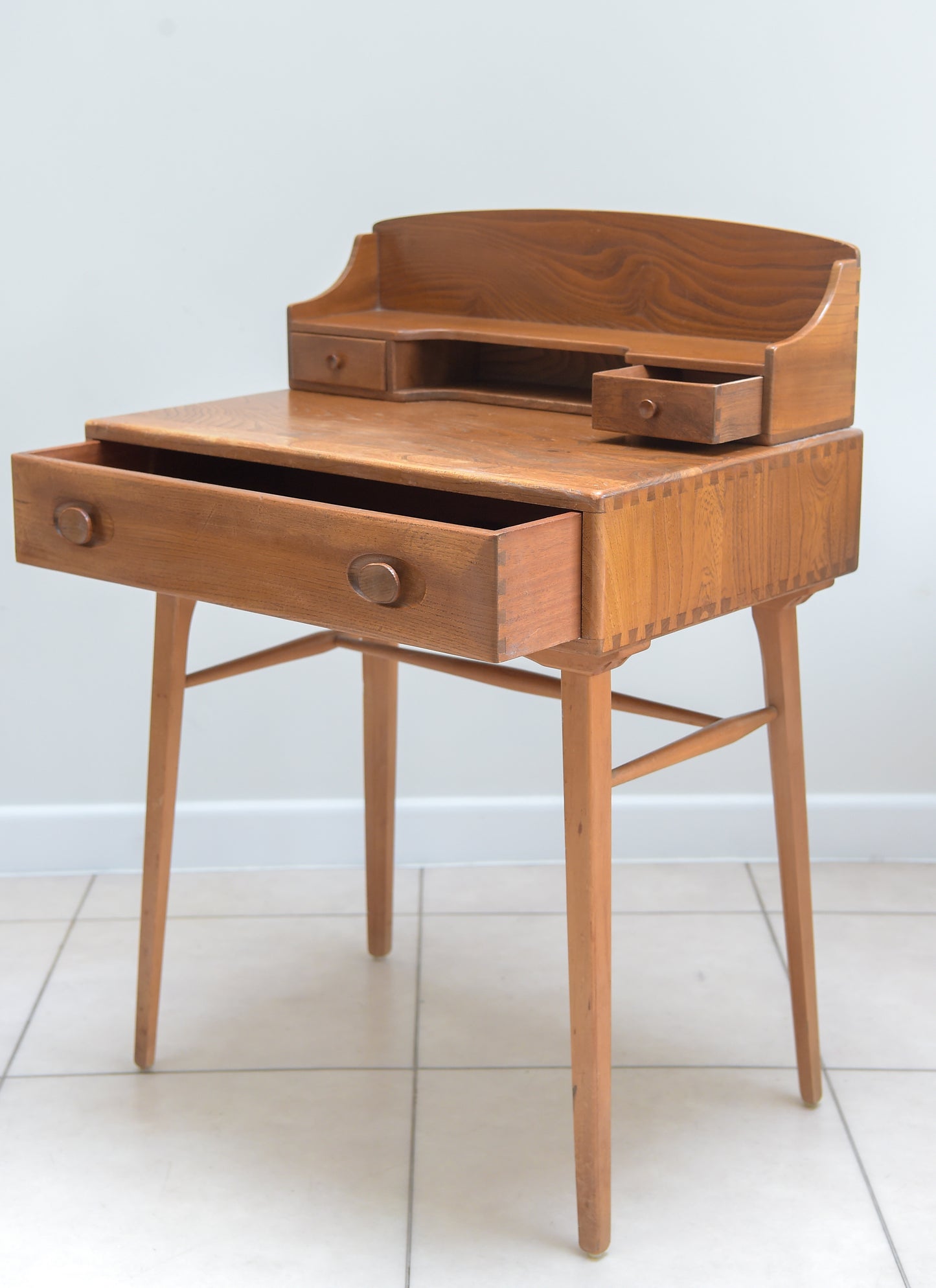 VINTAGE BLUE LABEL WRITING DESK BY LUCIAN ERCOLANI FOR ERCOL