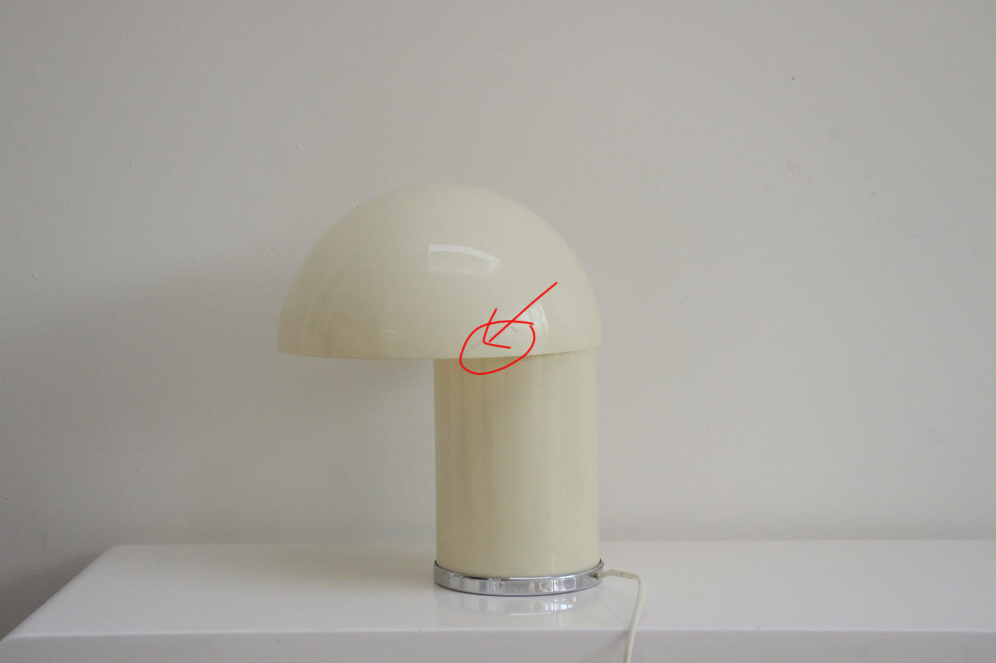 Rare Leila table lamp designed by Verner Panton and Marcello Siard for Collezioni Longato Padova, Italy.