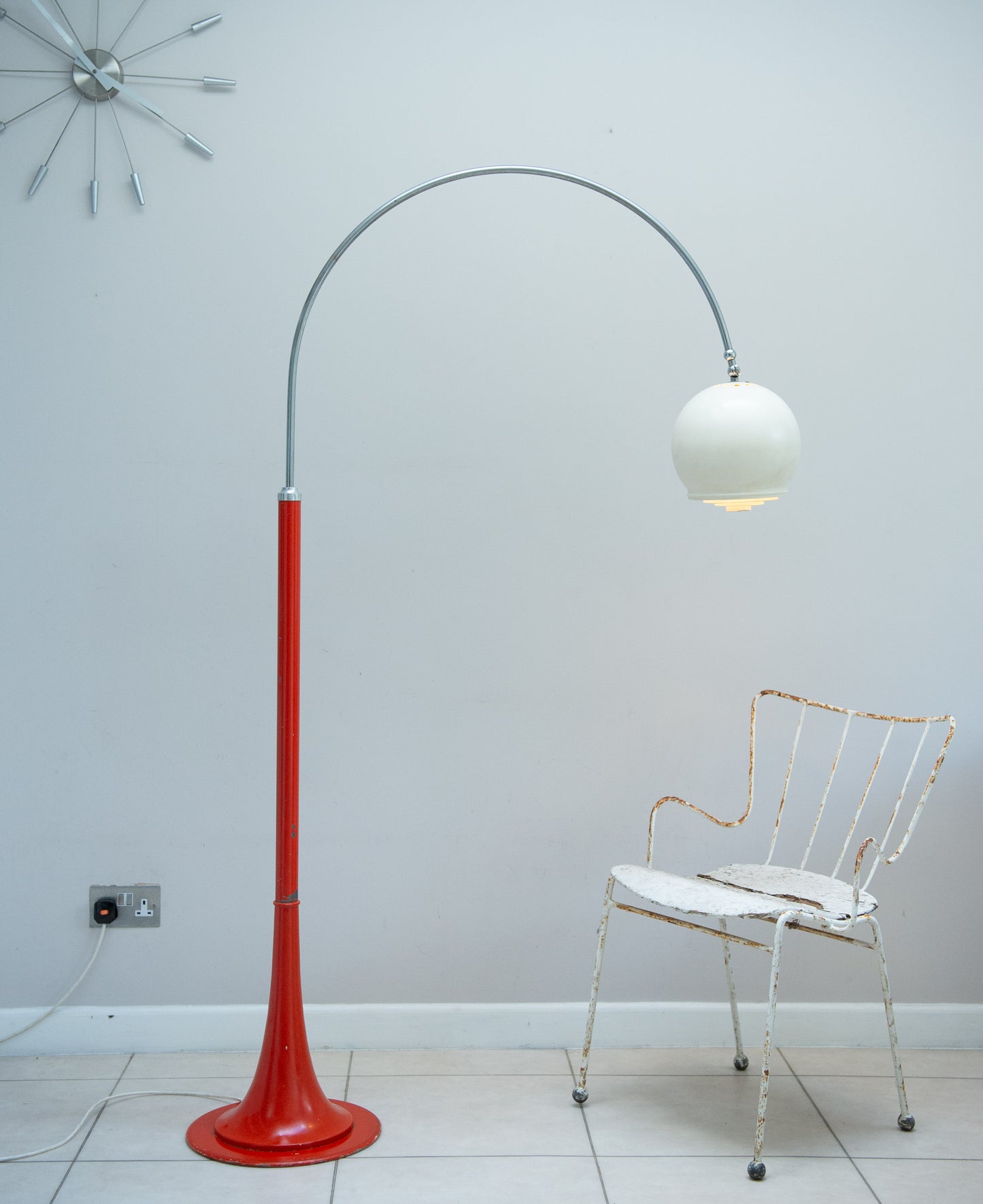 Mid Century Arc Floor Lamp, Italy 1960s