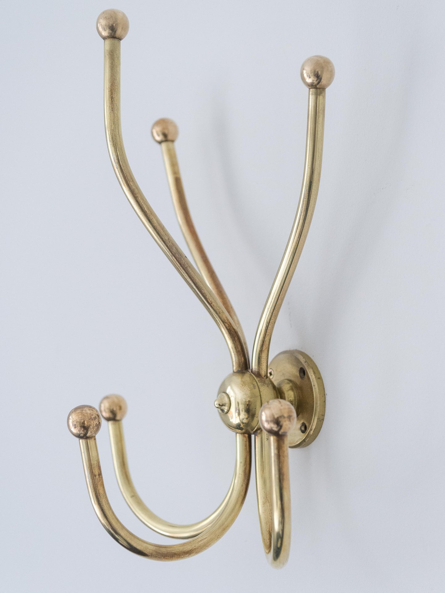 Large Brass Triple Coat Hook C1910