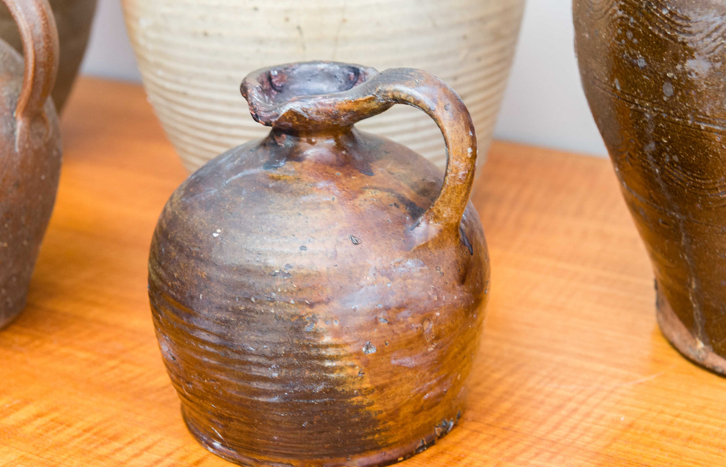 Five Antique Salt Glaze Stoneware Flagon,Jugs