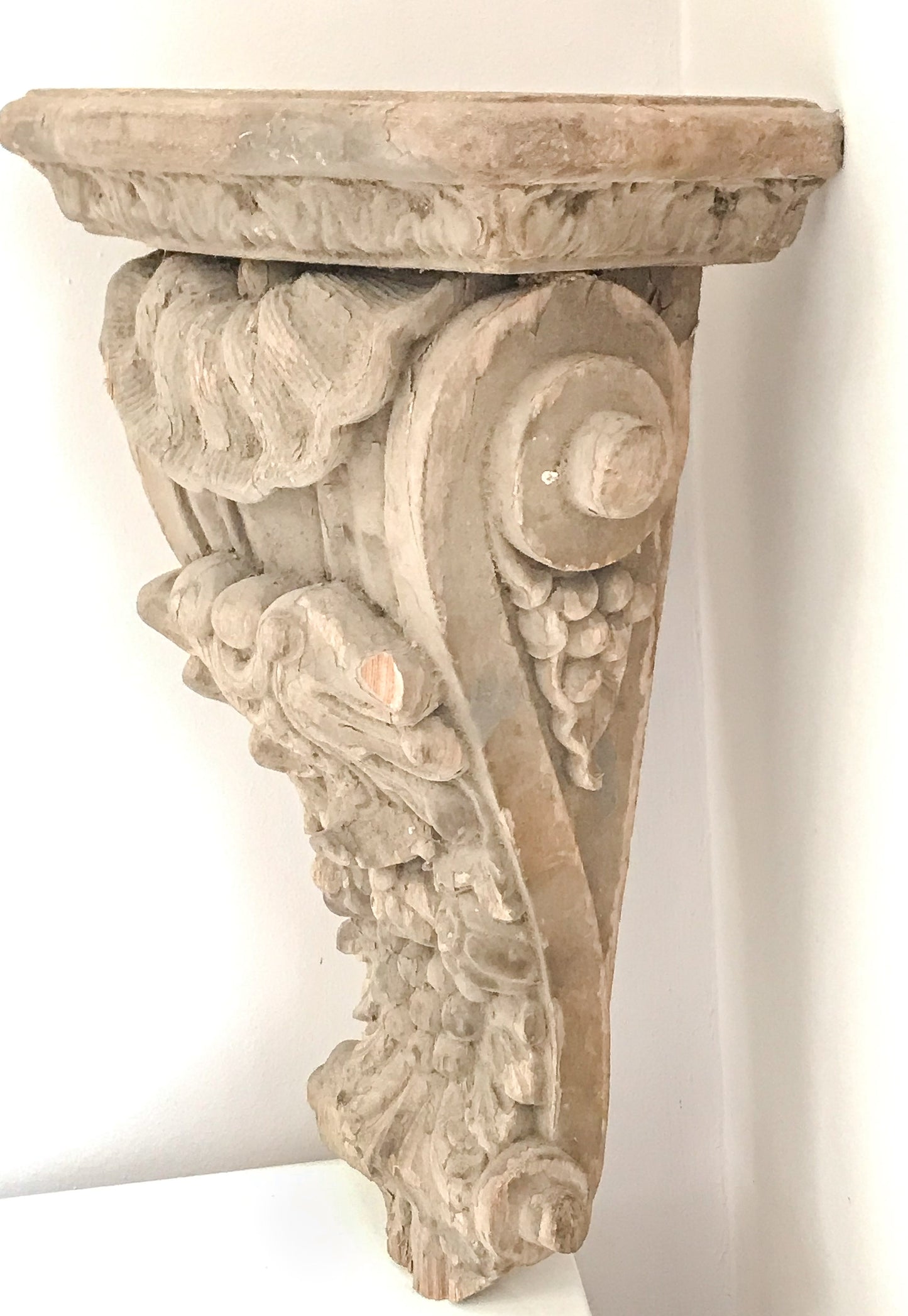 20th Century Carved Hardwood Corbel