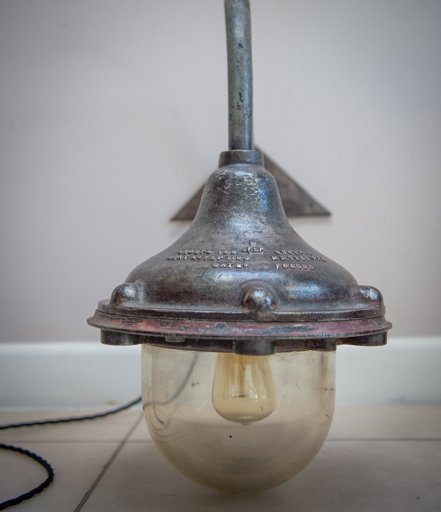 Large Industrial Factory Wall Lamp By G.E.C English 1940s.