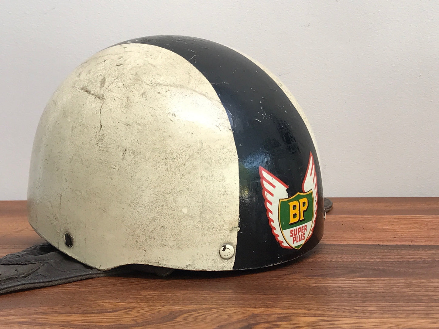 Rare Cromwell Bp Super Plus Vintage Racing Helmet (The Noll ) 1950'S English