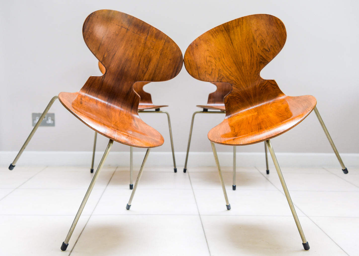 Rosewood Ant Chairs By Arne Jacobsen For Fritz Hansen 1950s