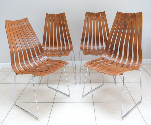 Scandia Dining Chairs By Hans Brattrud For Hove Møbler, Circa 1970, Set Of 4