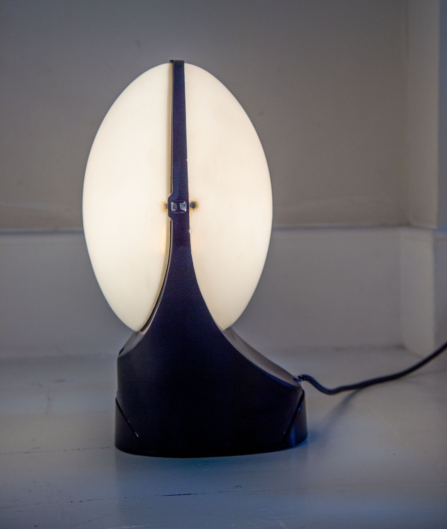 Unusual 1960’s Desk Lamp With Perspex Lenses And A Steel Frame And Base.